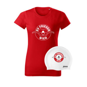 DAMEN Teamshirt & Badehaube weiß
