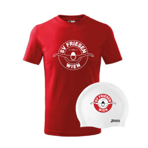 KINDER Teamshirt & Badehaube weiß
