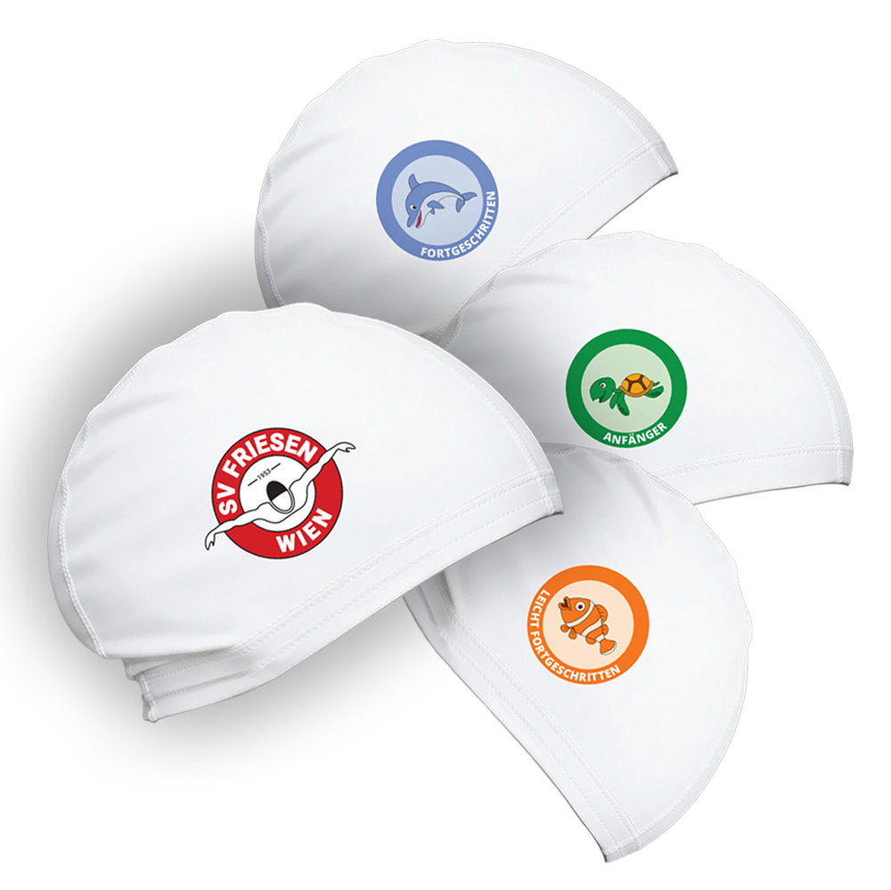 Stoffbadehaube mit Kurslevel